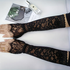Lace Fingerless Gloves for Women Bridal Wedding Dress