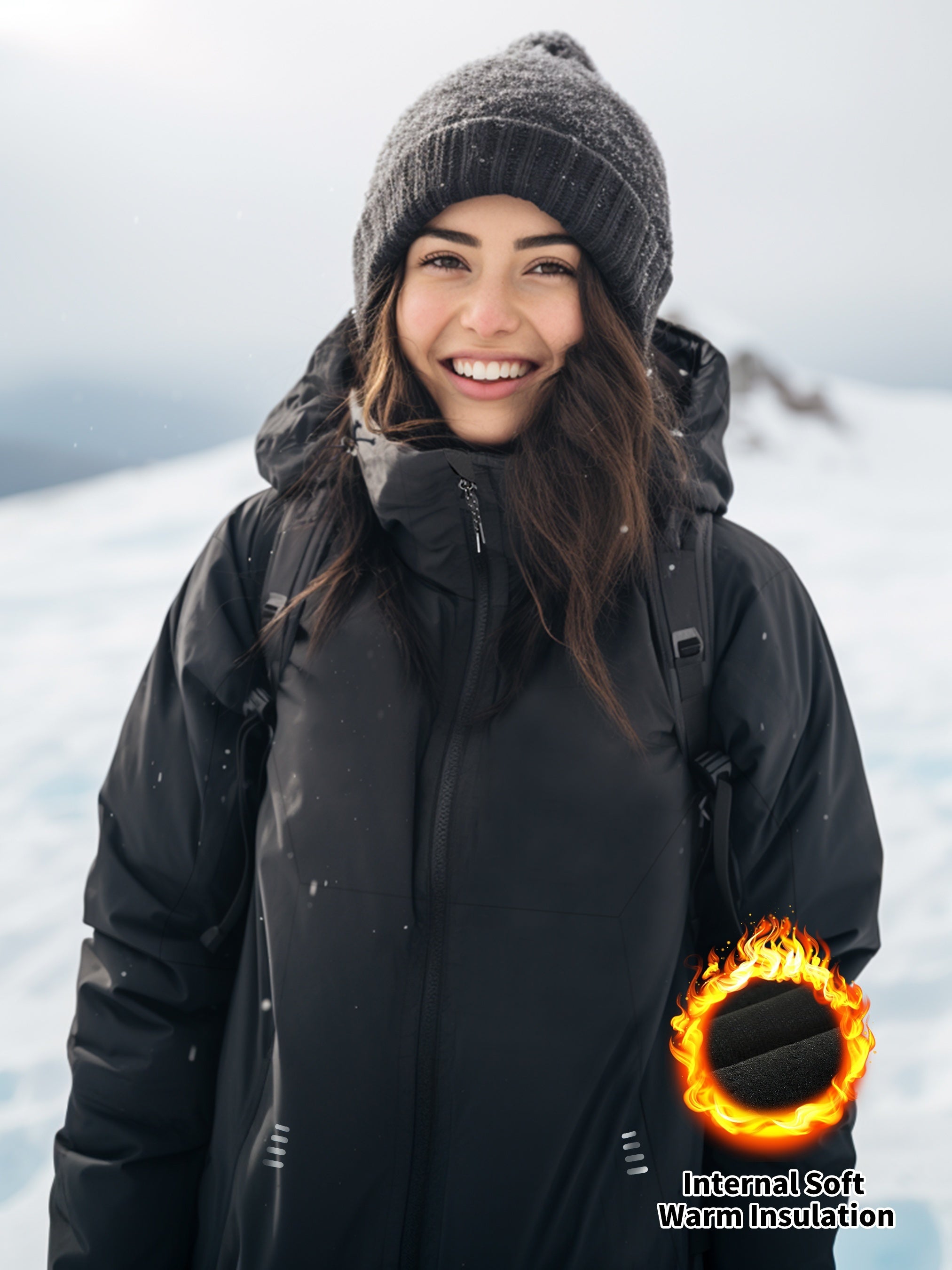 Women's Block Fleece Hooded Jacket