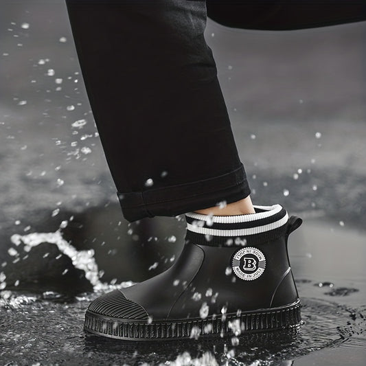 Men's Ankle Rain Shoes Non-slip Galoshes for Kitchen