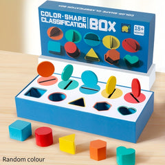 Wooden Sorting Cup Shape Matching Cognitive Toy Geometric Shapes Training