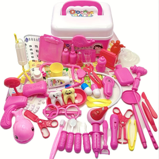 Kids Doctor Playset Pink Series Role Playing Medical Toys