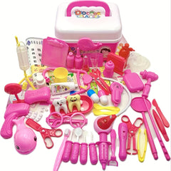 Kids Doctor Playset Pink Series Role Playing Medical Toys