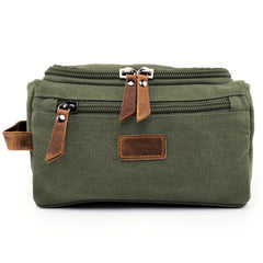 Men's Canvas Travel Toiletry Bag with Handle Father's Gift