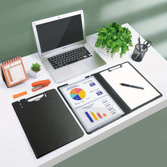 A4 Clipboard Folder Foldover Clipboards - Hard Shell File Flip Writing Pad