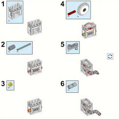 ABS Gear Box Set 18pcs Building Blocks Accessories for 3648 4716 33299