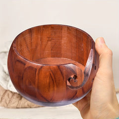 Wooden Yarn Bowl for Knitting Crochet Weaving Keep Wool Organized