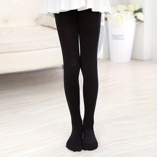 Girls Plain Leggings Socks Comfortable Sheer Tights For Kids Dance