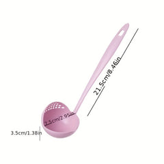 Eco-Friendly Plastic Ladle with Strainer - 5.08cm Long Handle Soup Ladle