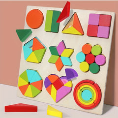 Montessori Wooden Puzzle Shape Cognition Matching Baby Toy