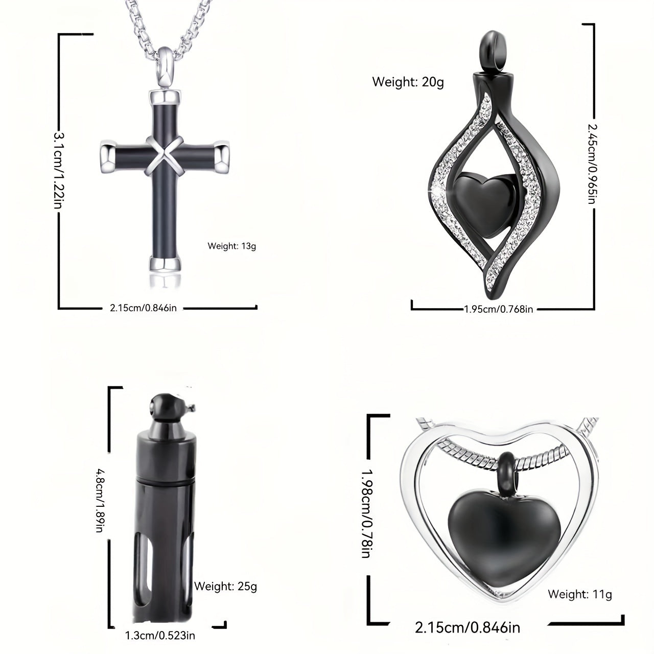 Pet Memorial Pendant Cremation Urn Necklace