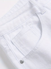 Men's Ripped Denim Shorts with Pockets