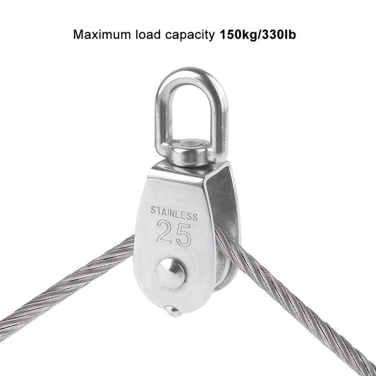 2pcs M15 M25 Steel Wire Rope Pulley Block Hook Single Pulley