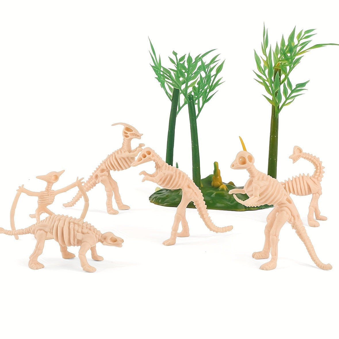 12pcs Dinosaur Skeletons PVC Model Set Educational Realistic Figures