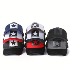 5 Pointed Star Graphic Mesh Baseball Cap Summer Caps
