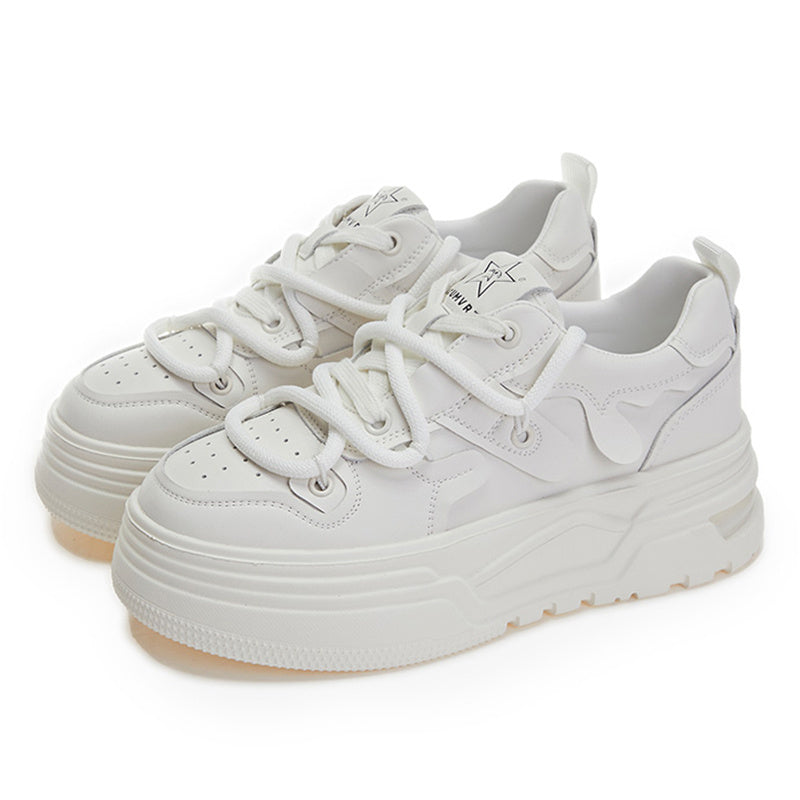 Women's Chunky Sneakers Breathable Lace Up Casual Shoes