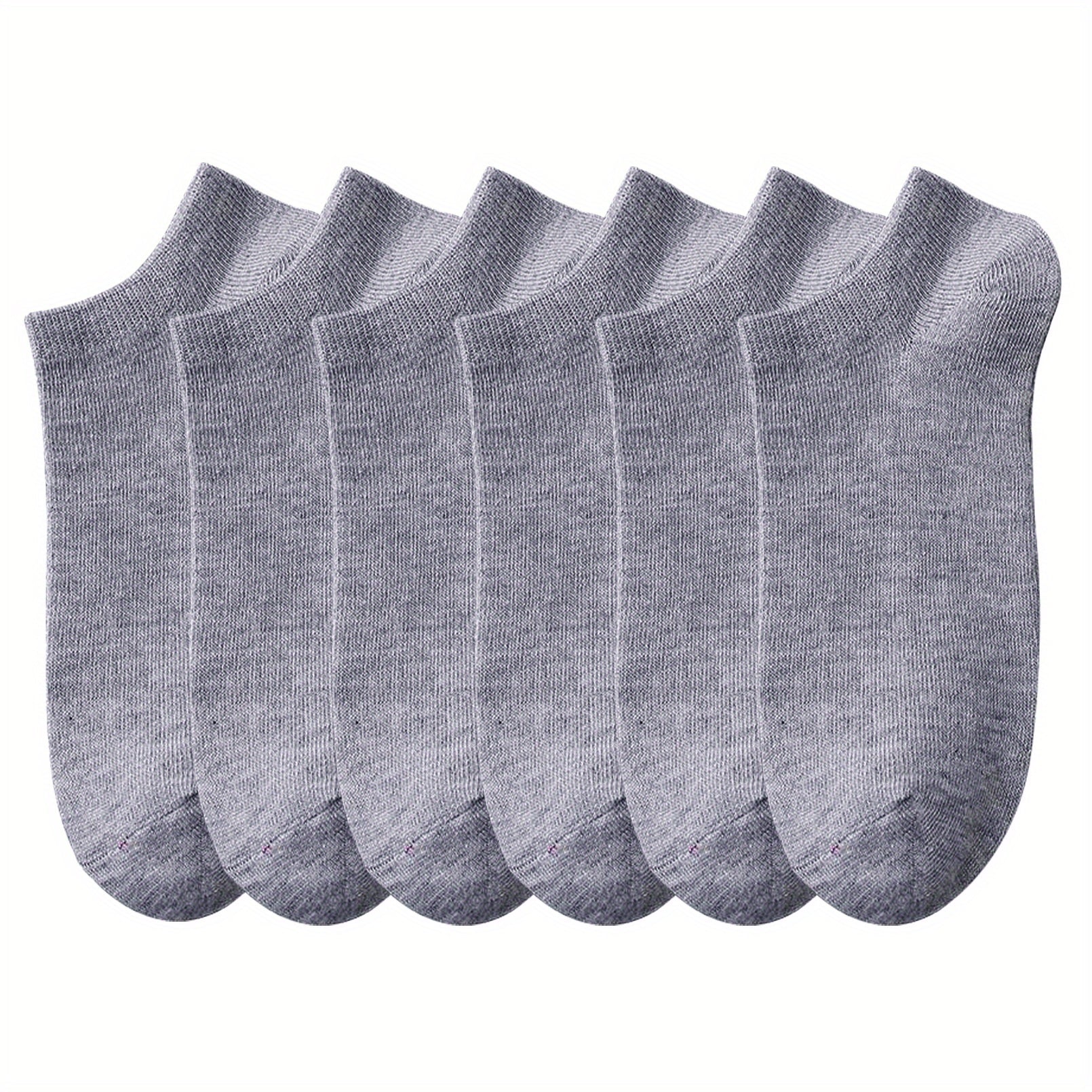 6 Pairs Solid Ankle Socks Comfy Short Women's Stockings Casual All match