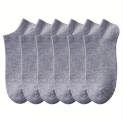 6 Pairs Solid Ankle Socks Comfy Short Women's Stockings Casual All match