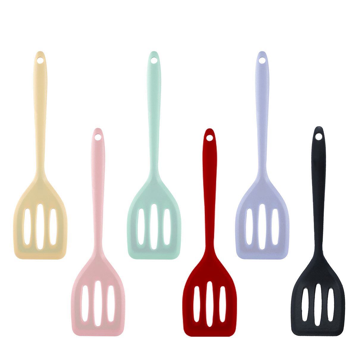 Small Silicone Frying Turner Spatula High Heat Resistant For Fish Eggs Pancakes