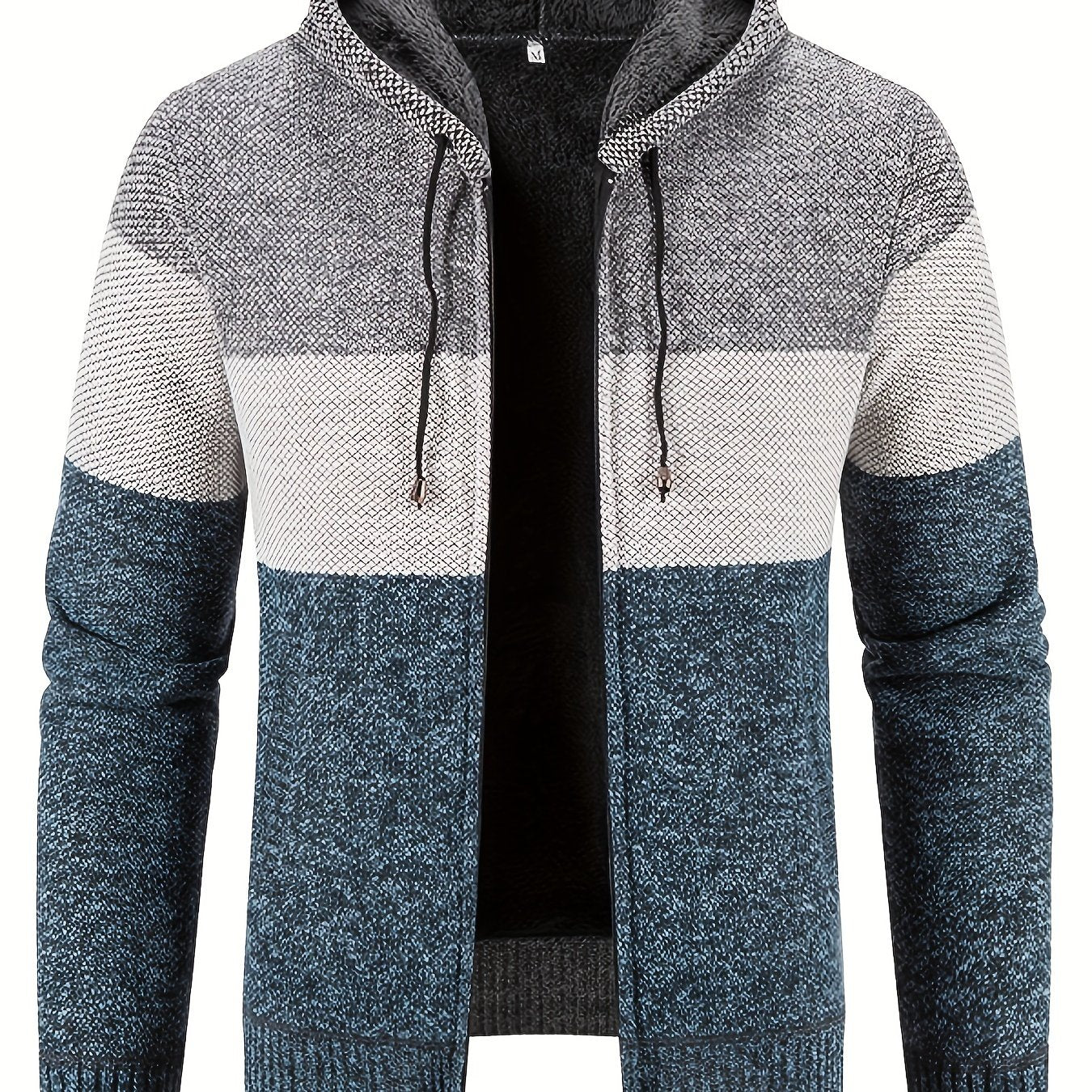 Men's Zip Up Fleece Jacket Hooded Sweater Fall Winter