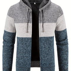 Men's Zip Up Fleece Jacket Hooded Sweater Fall Winter