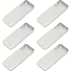 6pcs Mini Storage Jar Empty Tin Containers 1oz Rectangular