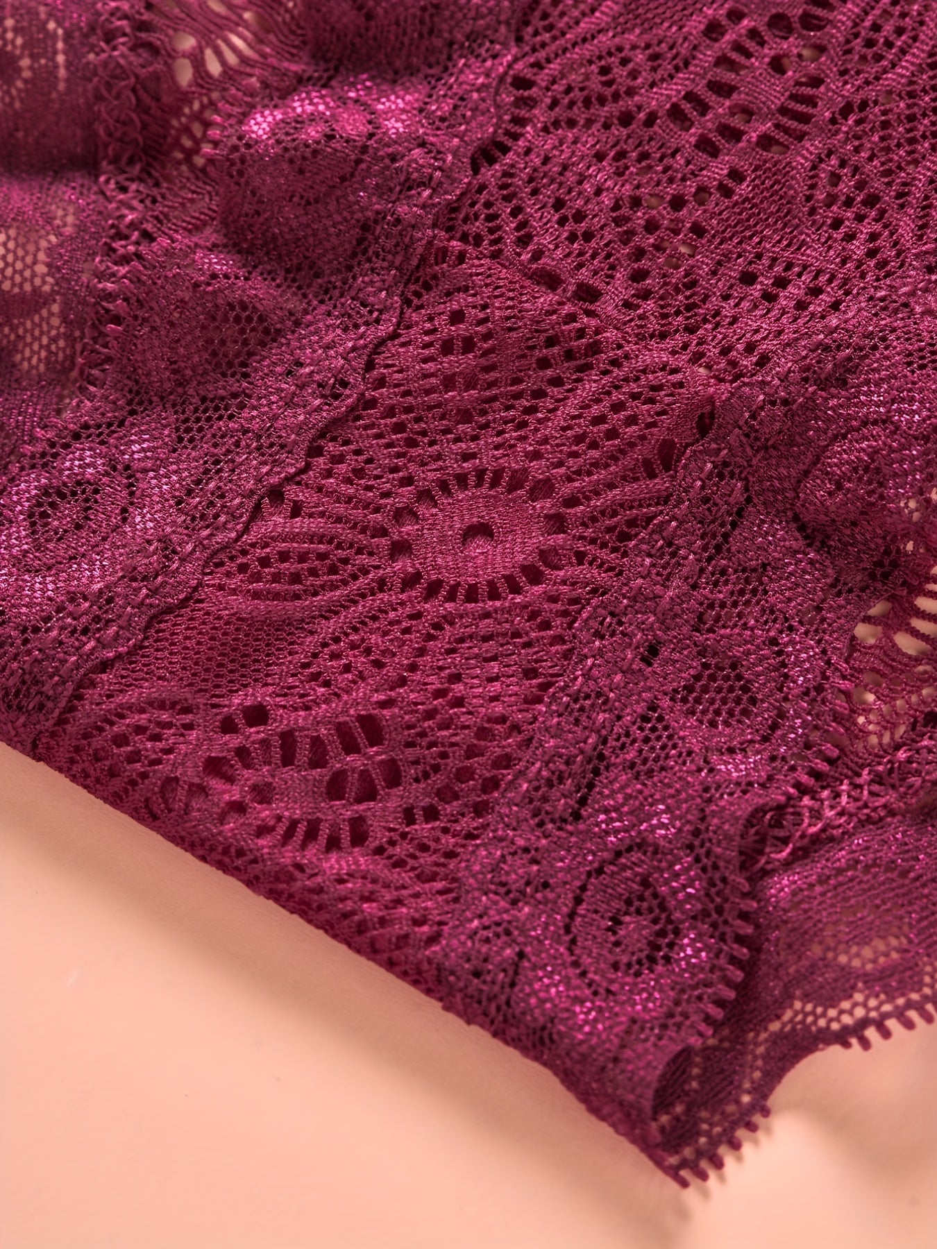 3pcs Floral Lace Briefs Comfy & Breathable Intimates Panties Women's Lingerie
