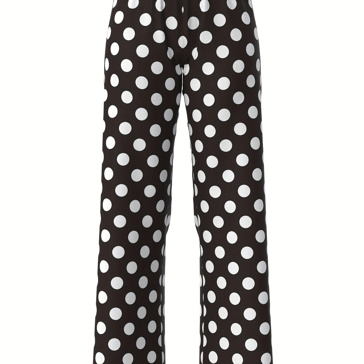 Polka Dot Wide Leg Jogger Pants Women's Activewear