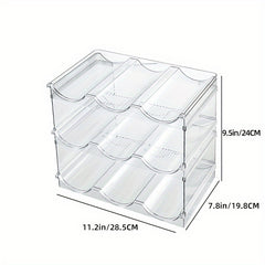 Clear Stackable Water Bottle Organizer - 4 Layers