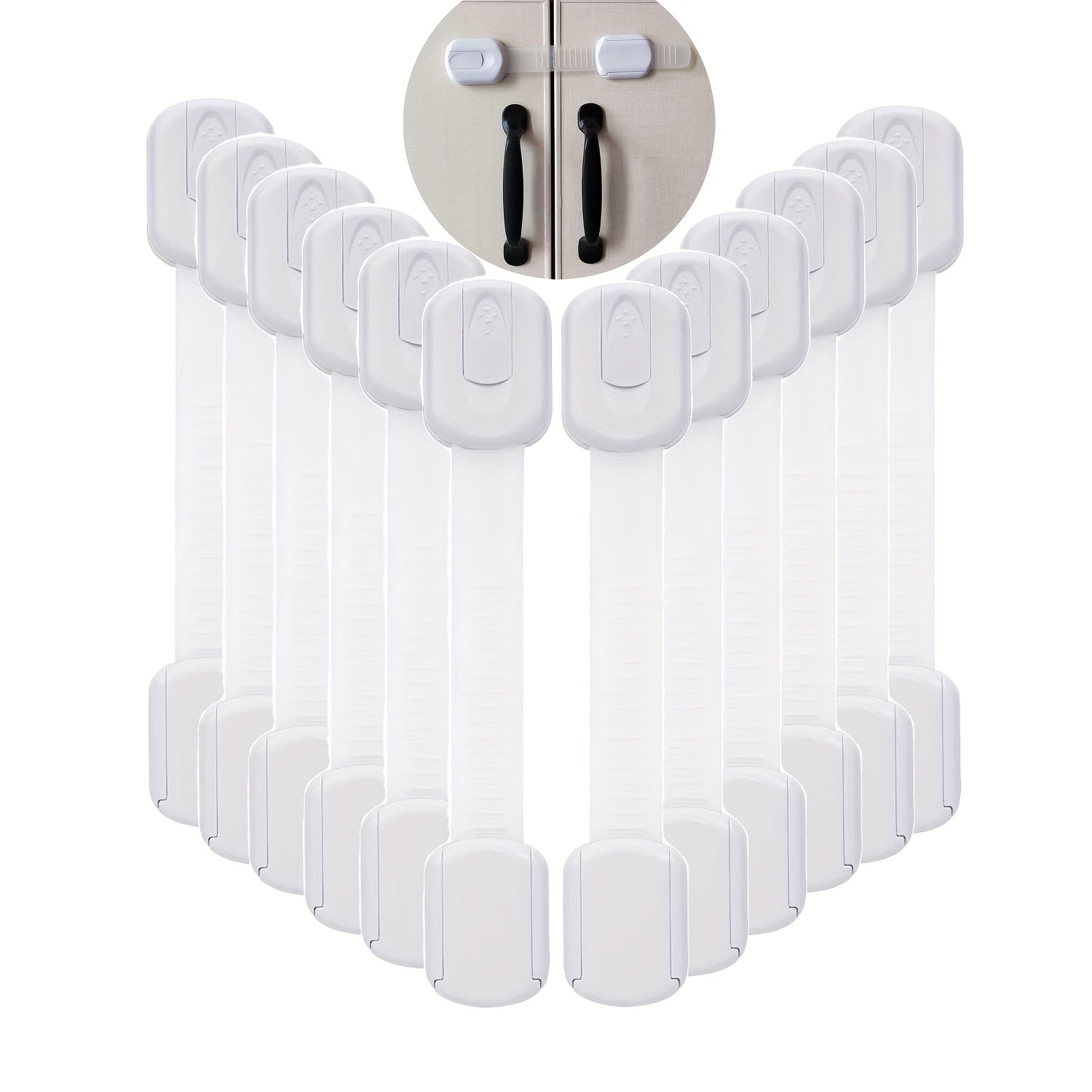 10 Pack Baby Proofing Cabinet Locks Child Safety Sticky Locks