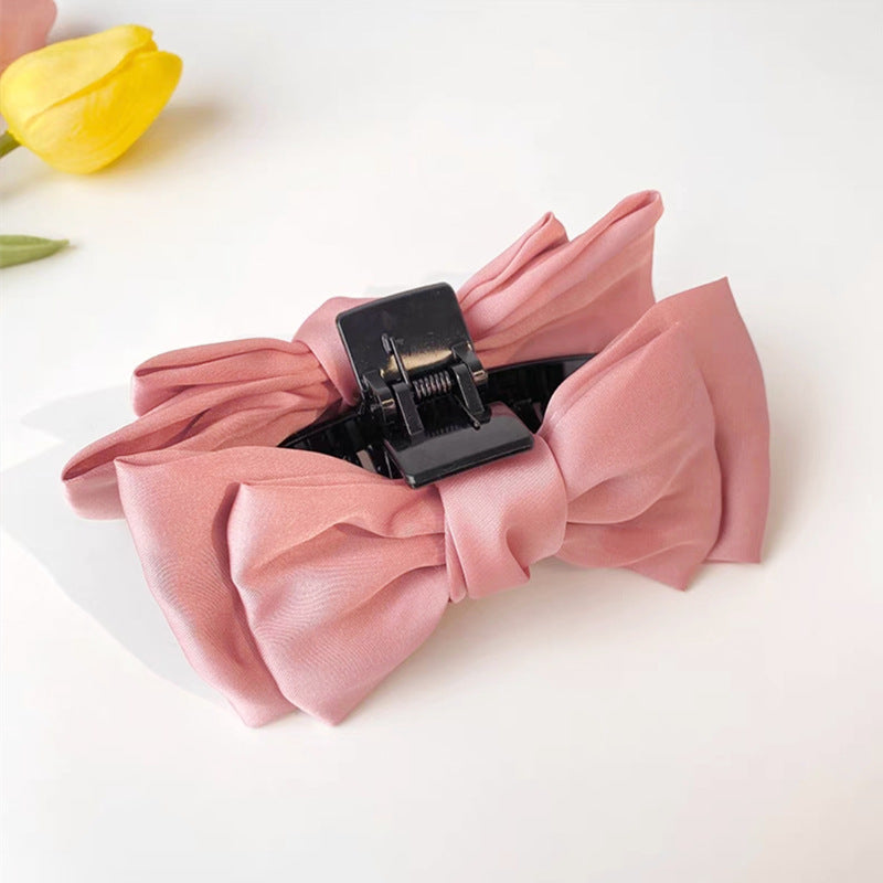 Oversized Satin Bow Hair Pin for Women Girls Hair Accessory
