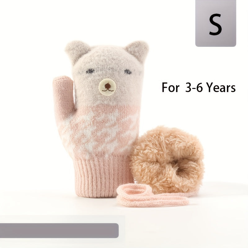 Kids Winter Warm Knitted Gloves