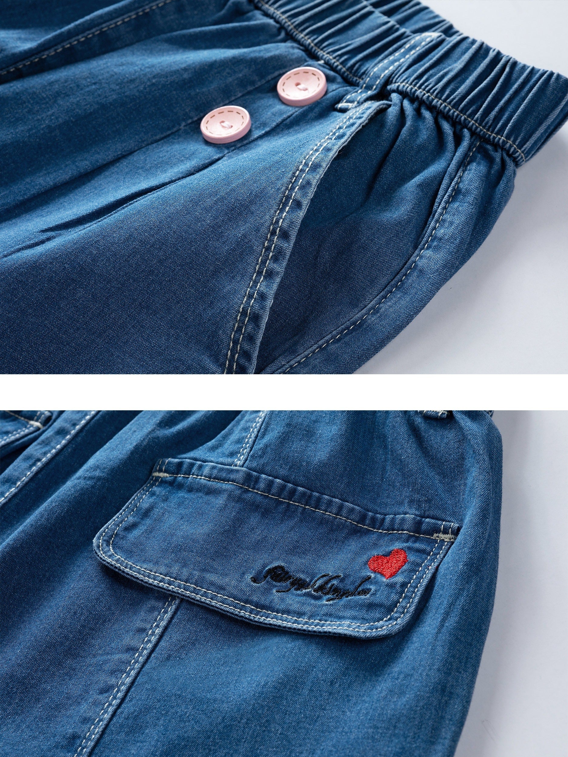 Girl's Summer Loose Thin Casual Jeans Pants