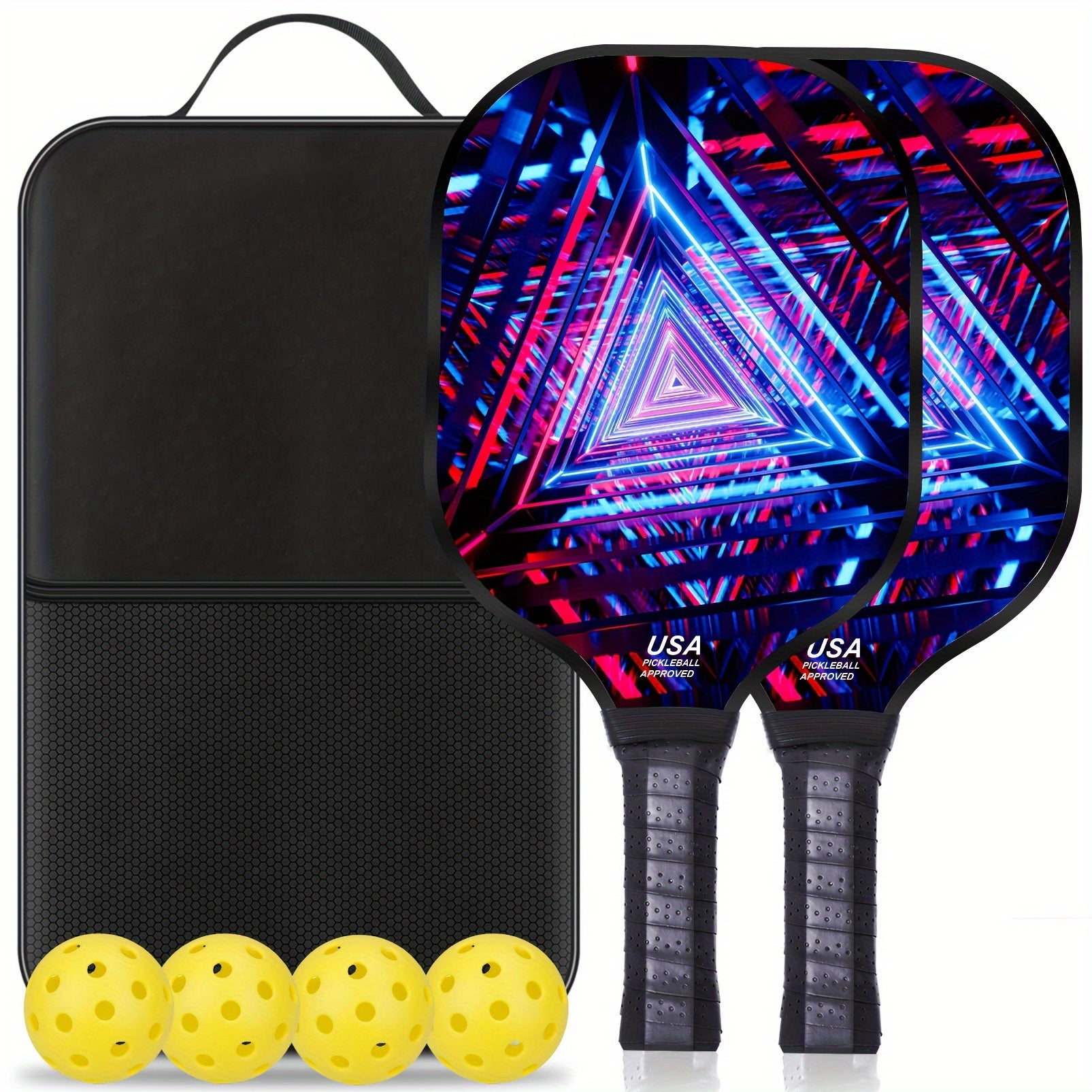 2pcs Pickleball Paddles Set Of 2 With 4 Balls
