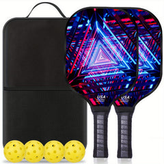 2pcs Pickleball Paddles Set Of 2 With 4 Balls