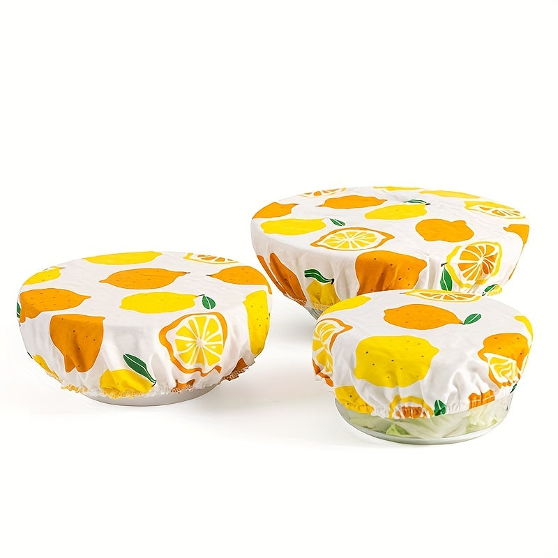 3pcs Elastic Bowl Covers Stretch Wrap Food Storage Cover
