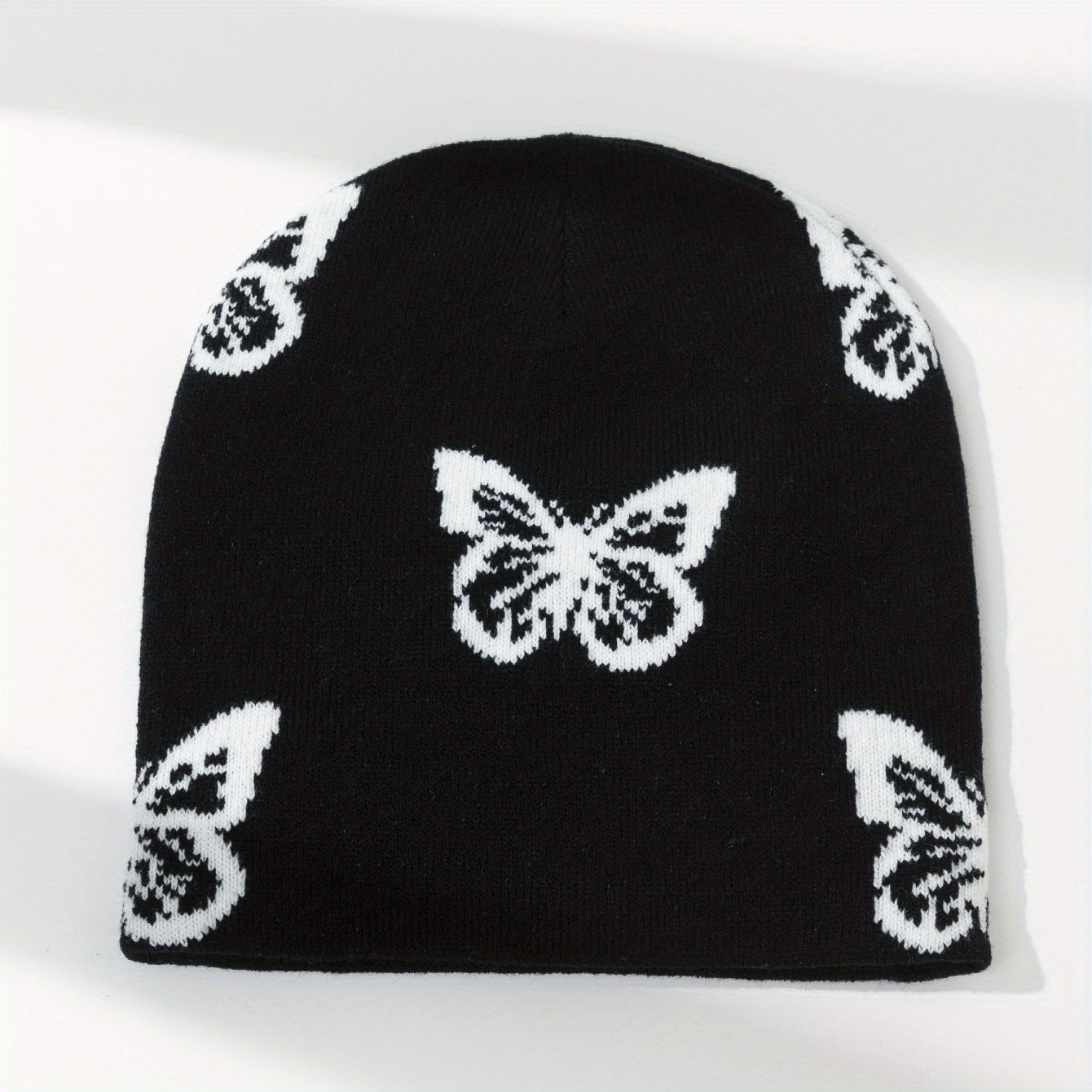 Men's Jacquard Butterfly Woolen Hat Knitted Beanie