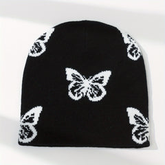 Men's Jacquard Butterfly Woolen Hat Knitted Beanie