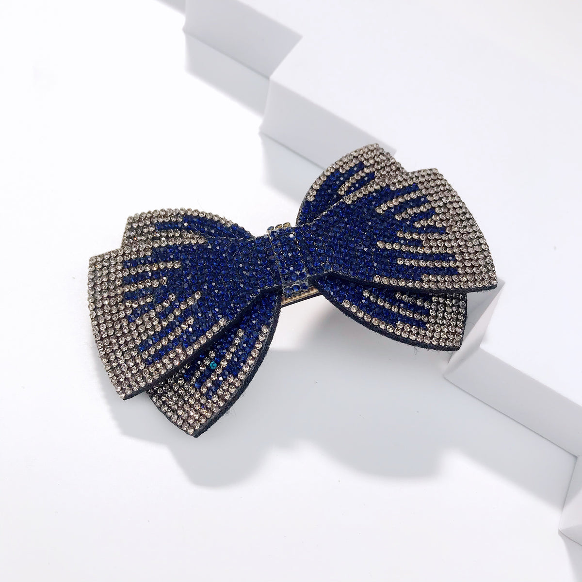 Rhinestone Bow Hairpin Back Head Clip Headdress Spring Clip
