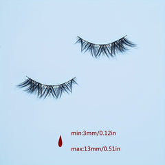 Japanese Style Fox Eye False Eyelashes Wispy Crisscross Manga Lashes