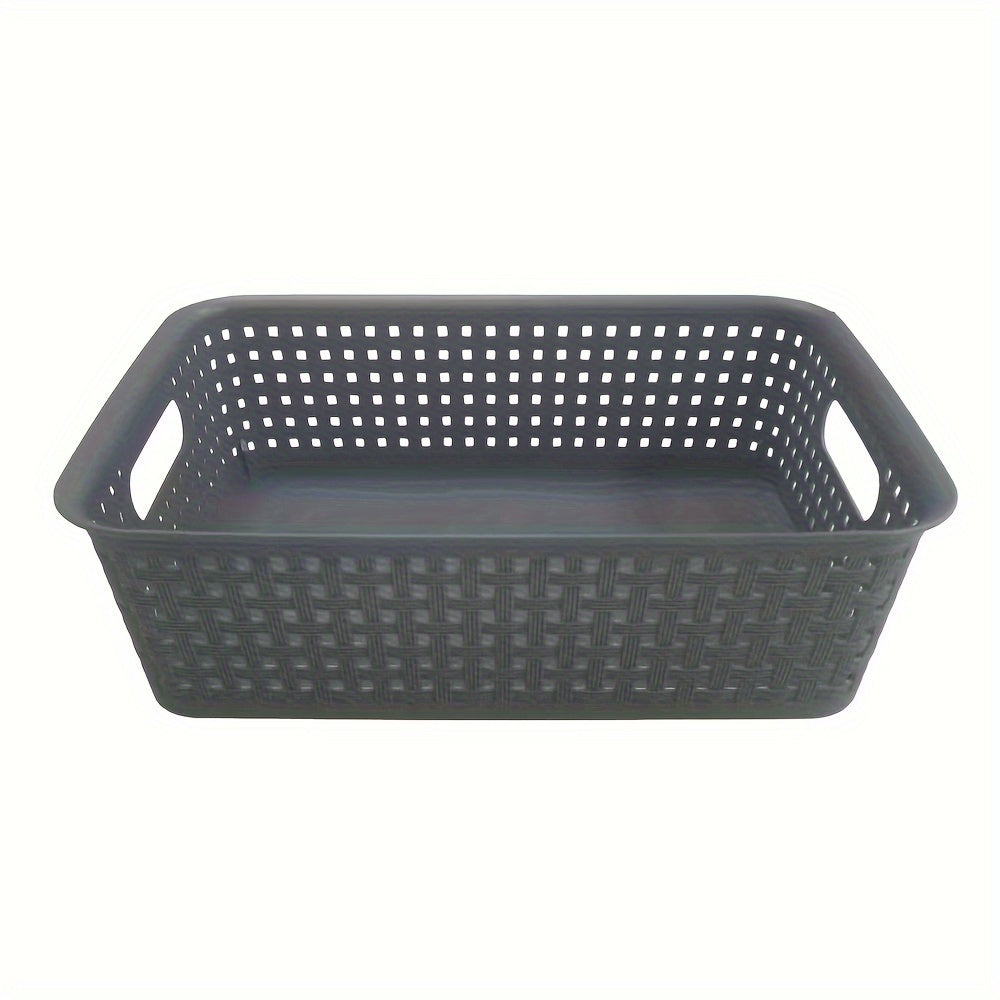 Large Plastic Storage Basket Laundry Organizer for Home Bathroom Bedroom
