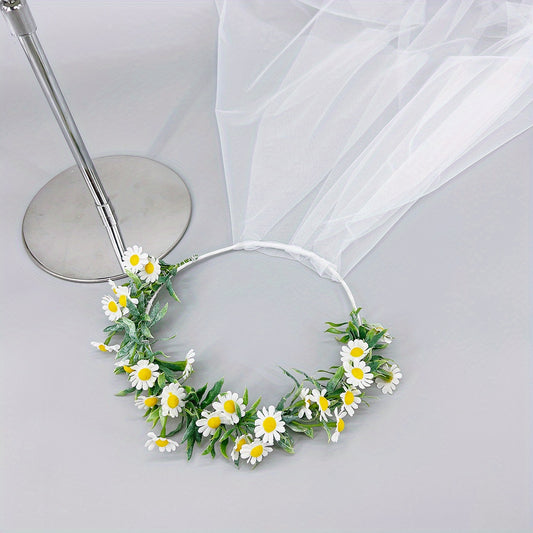 Bridal Mesh Veil Headband Wedding Hair Accessory