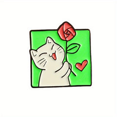 Caffey Cat Breast Pins for Girls Cute Cartoon Animal