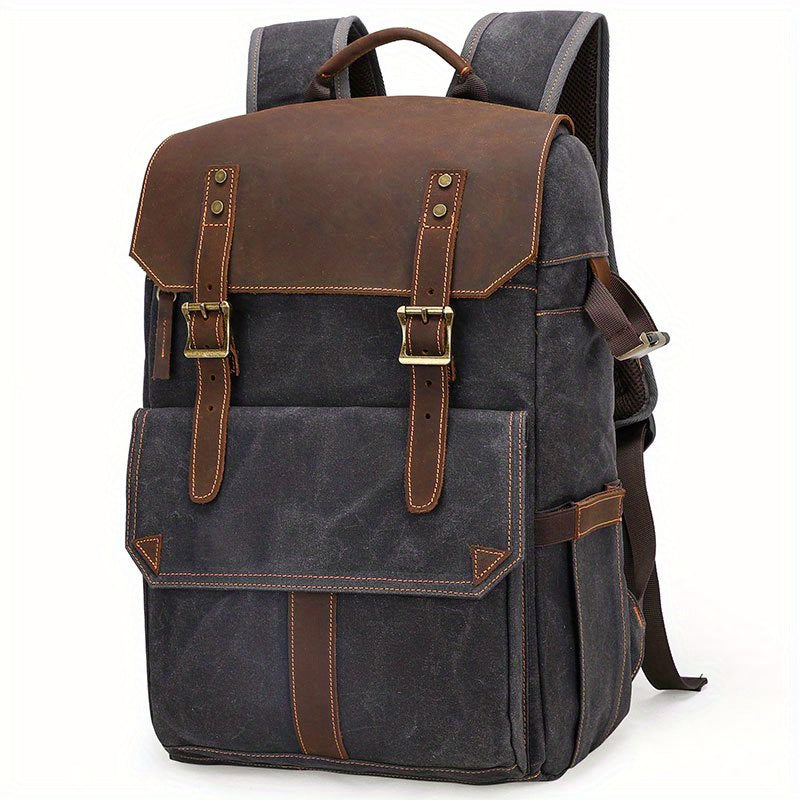 Waterproof Canvas Dslr Bag Large Capacity Camera Backpack