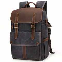 Waterproof Canvas Dslr Bag Large Capacity Camera Backpack