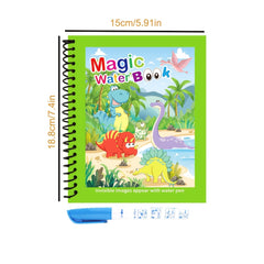 16pcs Magic Water Coloring Books with Water Pens - Educational Doodle Sketchbook