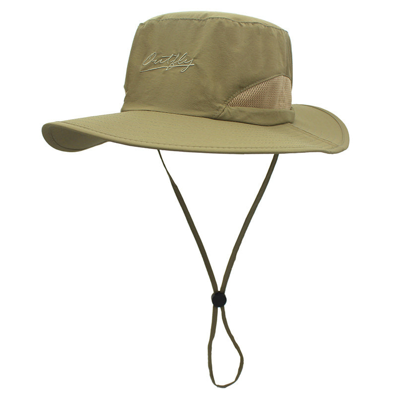 Men's Fisherman Hat Adjustable Wide Brim Sunshade Outdoor Hat