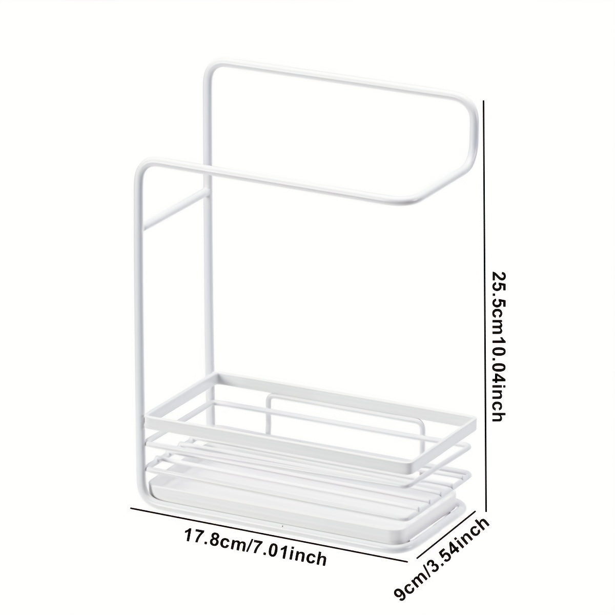 Kitchen Rag Rack Iron Wall Hanging Sponge Storage Rack