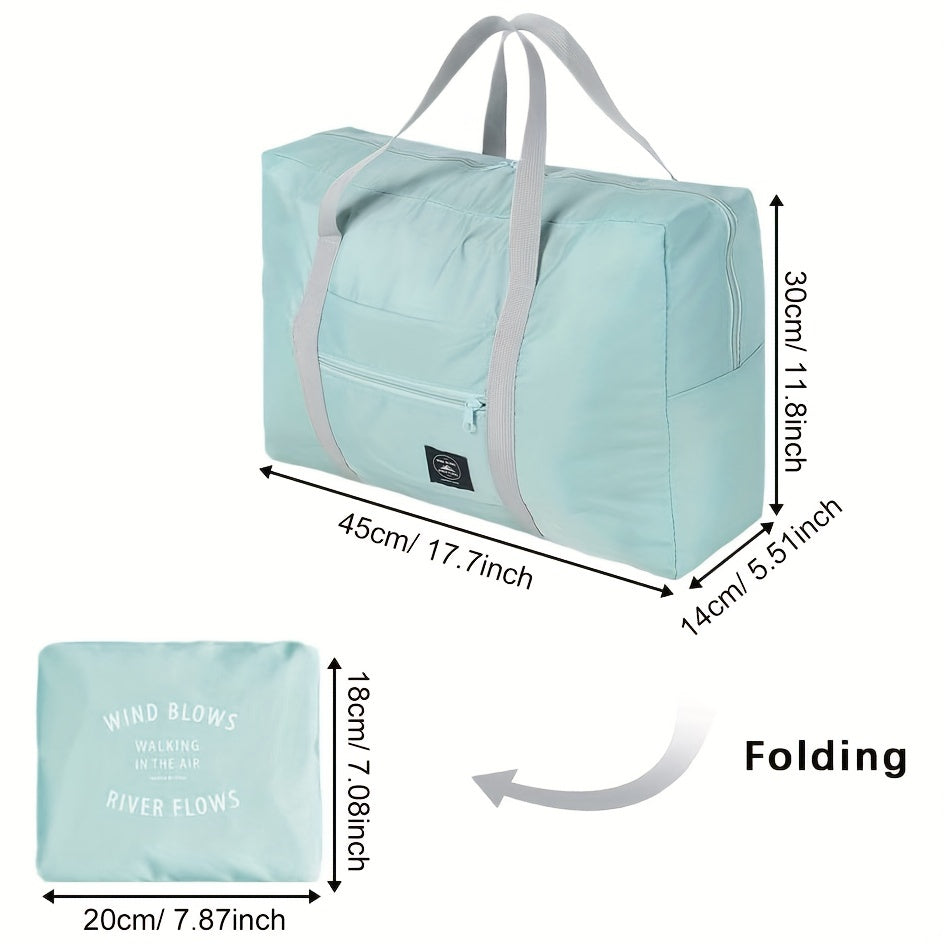 Foldable Luggage Storage Bag Waterproof Duffel for Travel Shopping Weekends