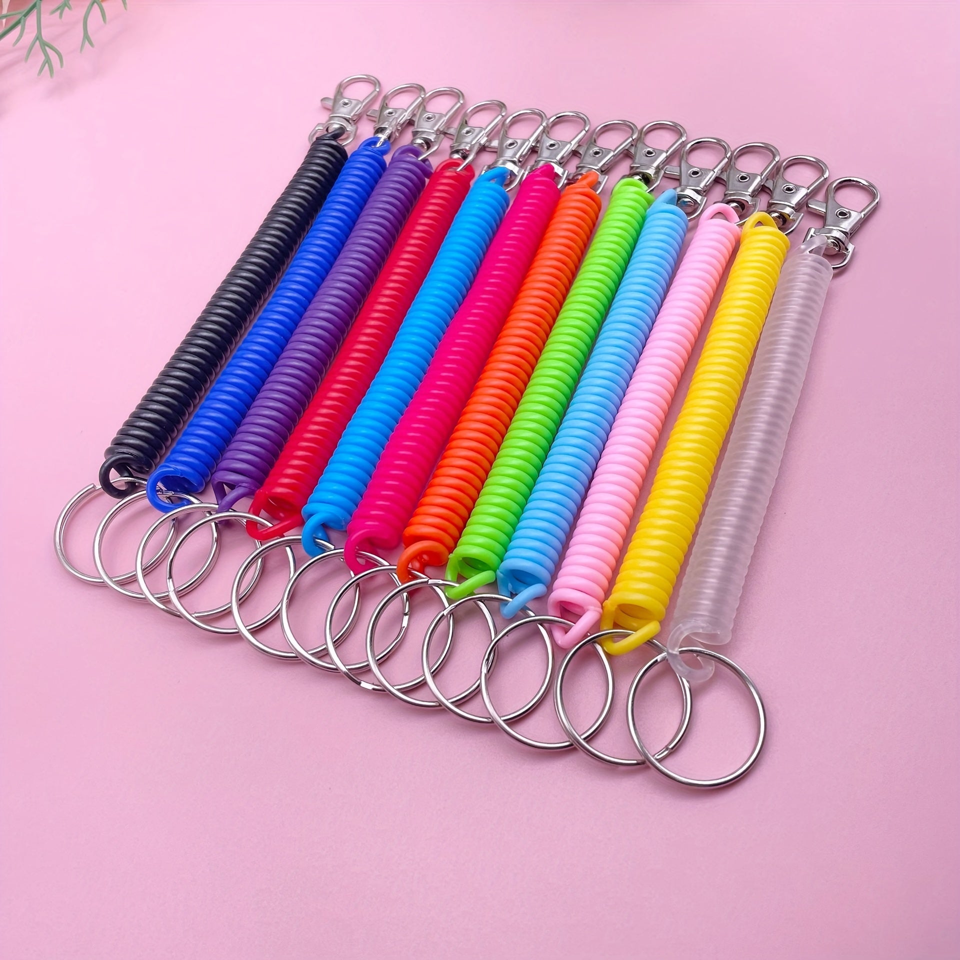 2pcs Telescopic Elastic Rope Key Chain Secure Keys & Phone Waterproof