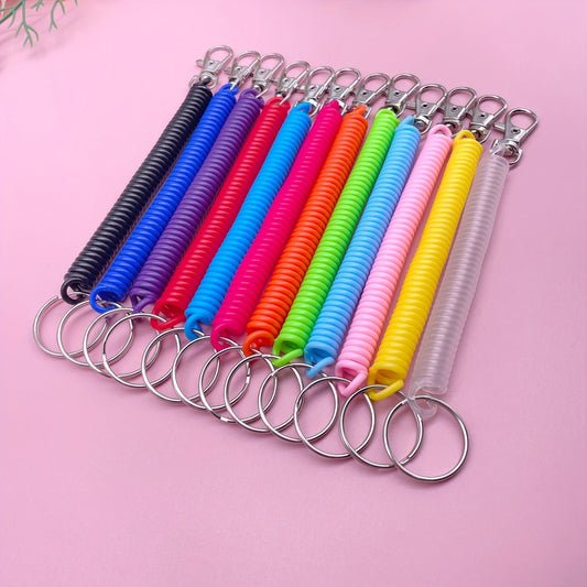 2pcs Telescopic Elastic Rope Key Chain Secure Keys & Phone Waterproof